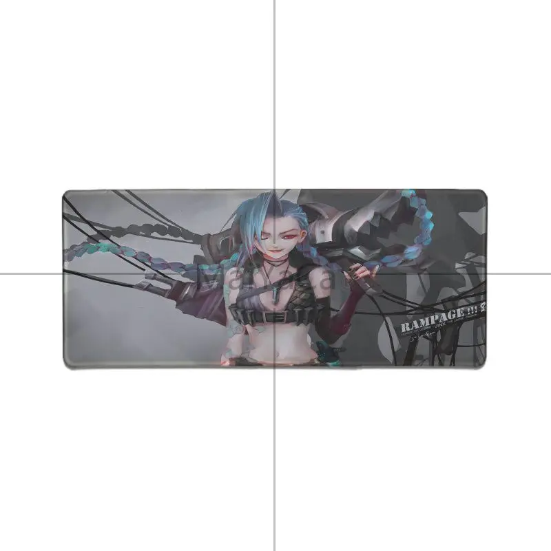 Lock Edge 30X90cm Maiyaca League Of Legends Jinx коврик для мыши игровой коврик для мыши Коврик для мыши для ноутбука клавиатура Скорость управления коврик для стола - Цвет: Lock Edge 30X90cm