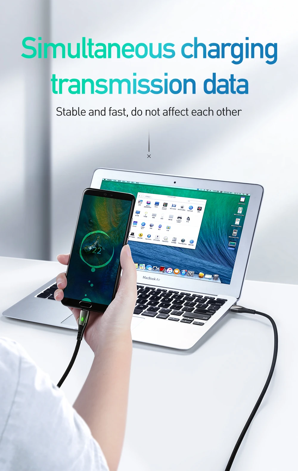 Mcdodo 40 Вт usb type C 5A супер быстрая зарядка для huawei 4A Flash Charge VOOC для OPPO Find X R17 VIVO автоматическое отключение кабель для передачи данных