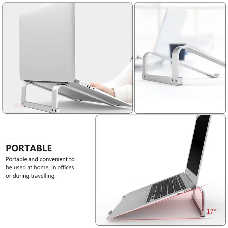 

11-17 inch Aluminum Alloy Folding Laptop Stand Adjustable Notebook Support Stand For Macbook Pro Non-slip Cooling Bracket