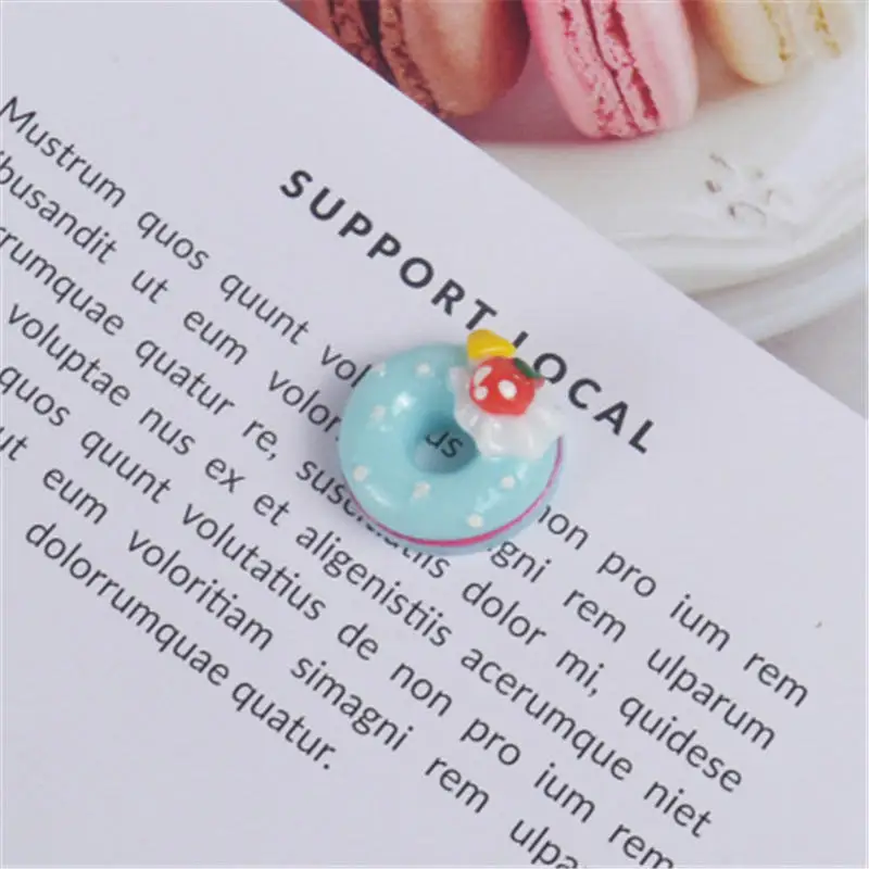 Cute Simulated Donut Filler for Clear/Fluffy Mud Box Popular Children Toys Kids Lizun Slime DIY Kit Accessories Modeling Clay