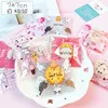 100 pièces 7x7 + 3cm en plastique dessin animé auto-adhésif sac boulangerie emballage Cookie Snack bonbons sacs pour cadeau de fête de mariage ► Photo 3/6