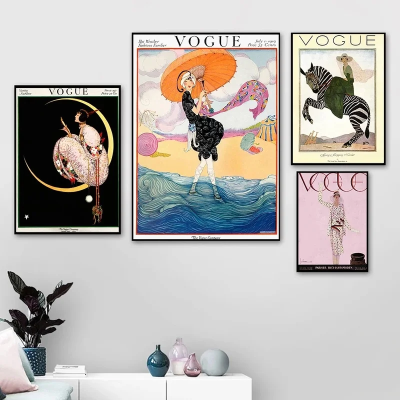 Постер в скандинавском стиле современное искусство VOGUE винтажный журнал