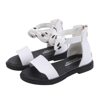 

CNFSNJ Girls Sandals 2020 Summer New 7-16 Year-old Child Open Toe Princess shoes Girl Thick-soled beach bow tie sneakers