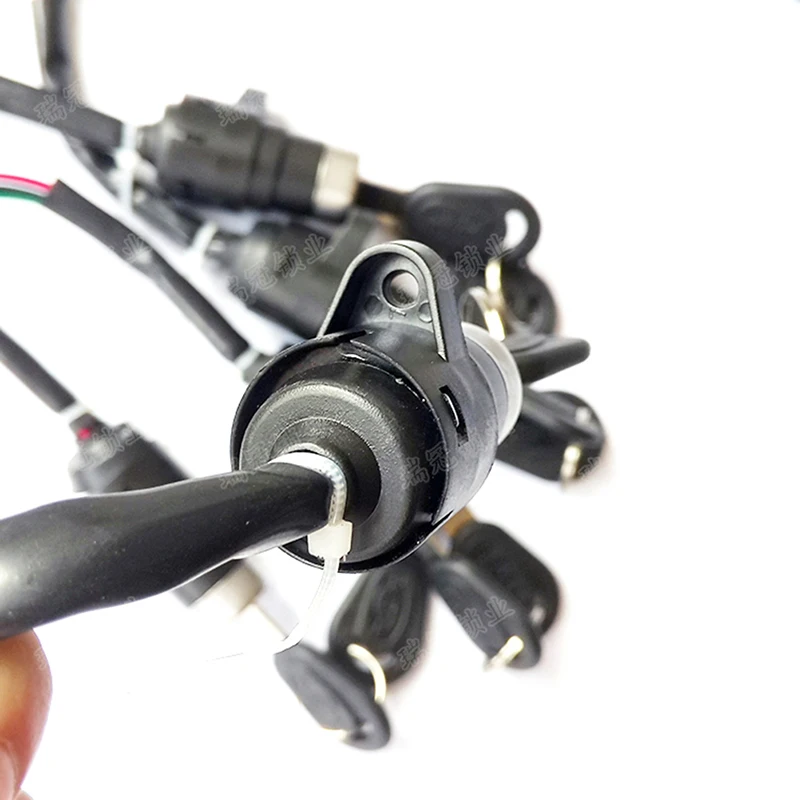 Universal Ignition Switch Power Lock Key Power Lock Electric Bicycle Biking Portable Dustproof Cycling Parts Ignition Switch