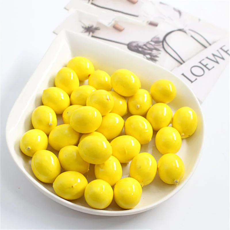 Artificial Realistic Simulation Lemon Fruits For DIY Decoration 10PCS