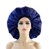 Luxury Jumbo Satin Bonnet Cap Wide Elastic Band Night Hair Care Cover Big Size 5