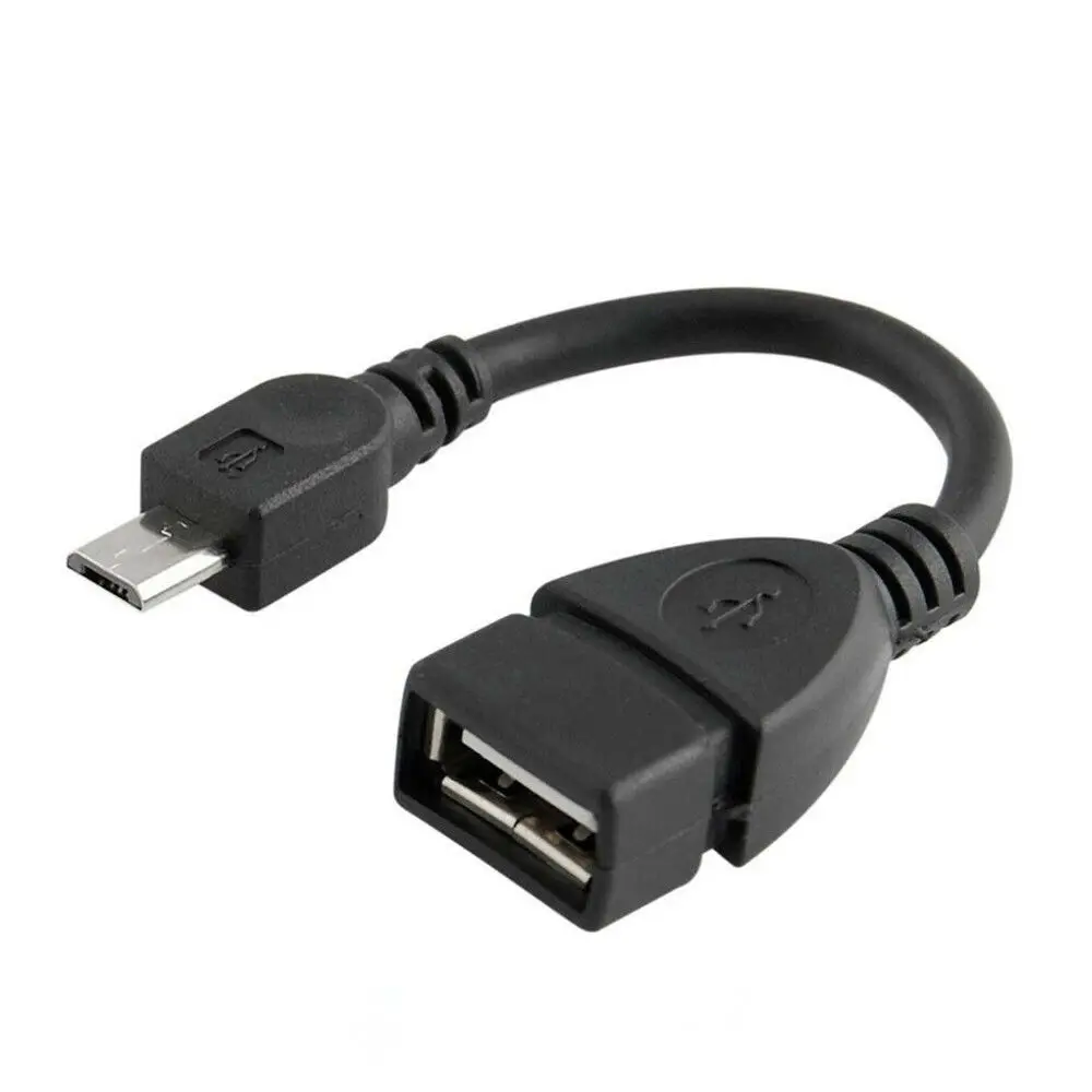 13 см Micro USB к USB OTG кабель адаптер конвертер для Android мобильного телефона - Цвет: Черный