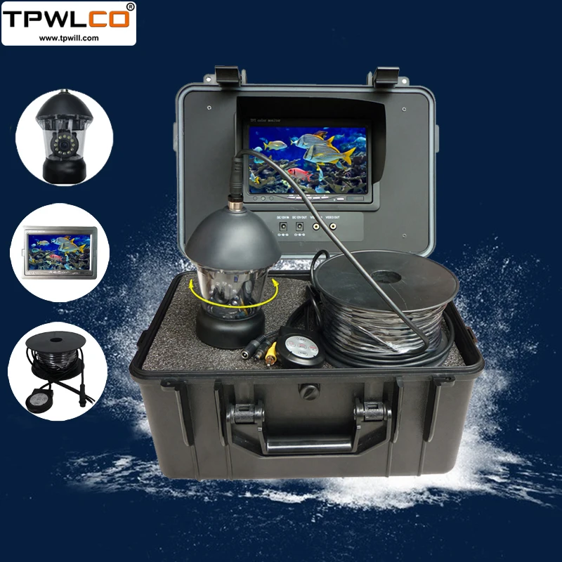 

IP68 Waterproof 360 Degree Rotating Underwater Video Ice Fishing Camera With DVR Fish Finder Kit 7inch TFT LCD 700TVL 20m Cable