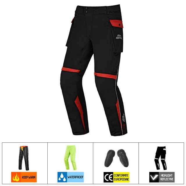1901-Red Pants MOTOCENTRIC мотоциклетная куртка+ штаны, мотоциклетная куртка, бронежилет, водонепроницаемая, для езды, для гонок, Jaqueta Chaqueta, защита - Цвет: 1901-Red Pants