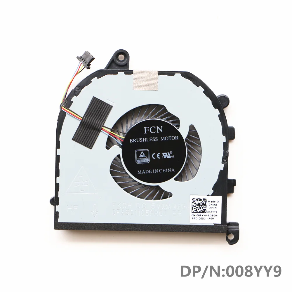 DP/N: 008YY9 DP/N: 0TK9J1 вентилятор охлаждения для Dell XPS15 9570 M5530 Вентилятор охлаждения процессора Gpu Вентилятор охлаждения