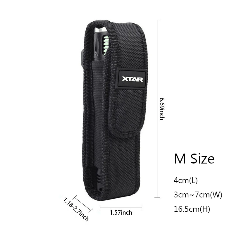 M (16.5cm) "-8" XTAR T220 Fenix сумка для фонарика Molle светодиодный кобура для фонарика для работы на открытом воздухе Охота Кемпинг Туризм Мультитул сумка для фонарика - Цвет: M (16.5cm)
