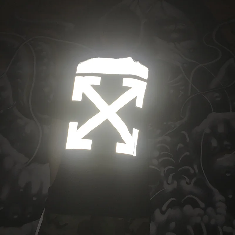 

OFF-WHITE OW Kuala Lumpur Arrow Reflective Short Sleeve Street Cotton Large Size Loose T-Shirt