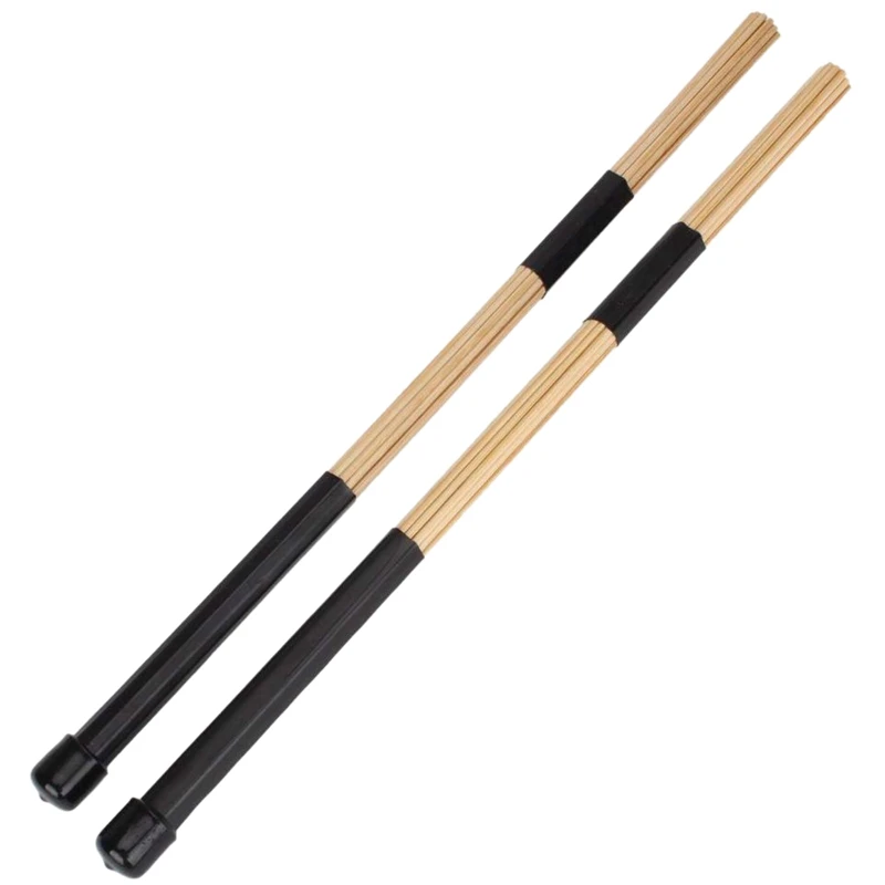 

1 Pair 40cm Jazz Drum Brushes Drum Sticks Bamboo Black Drum Accessories Parts