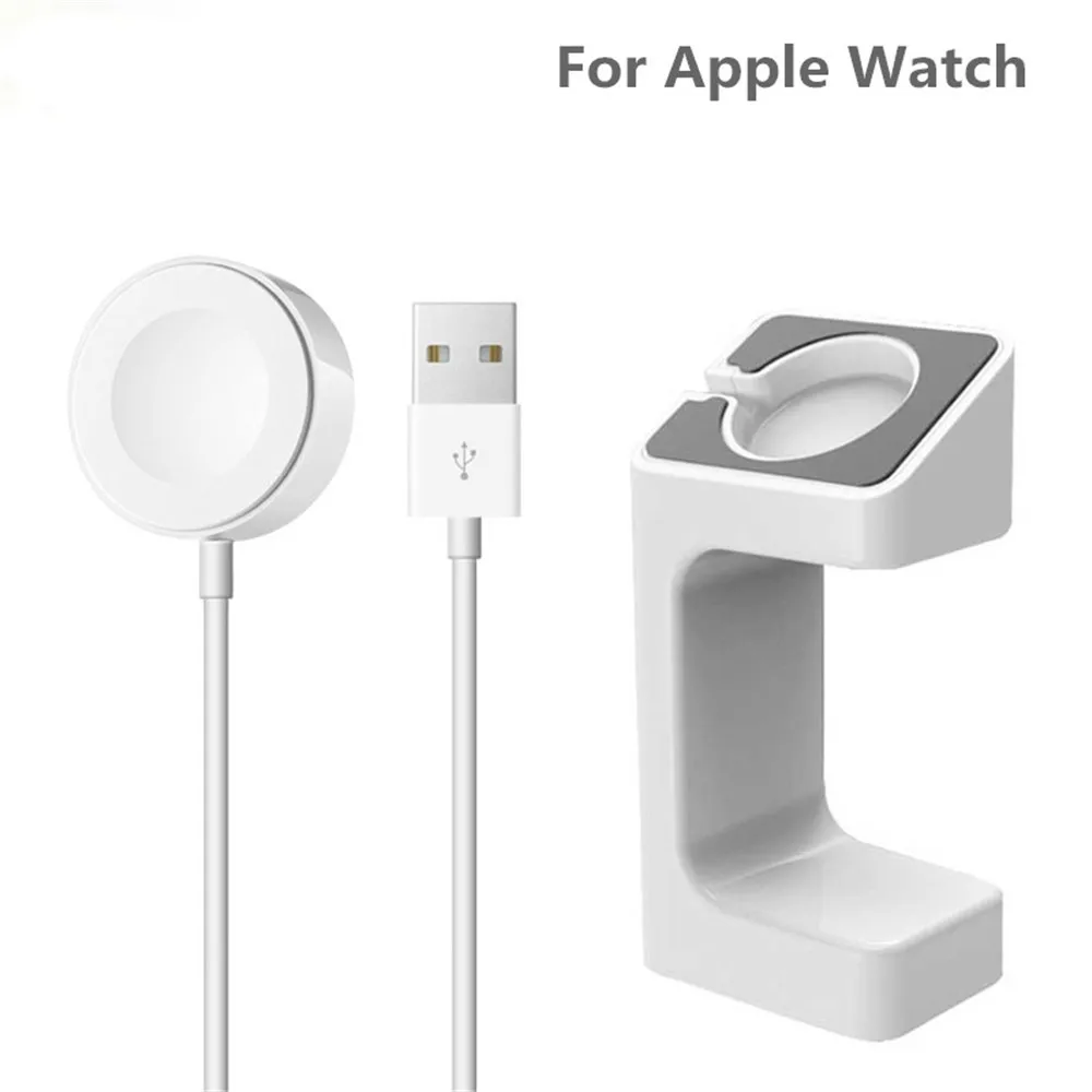 

Fast 1m Magnetic Charging Cable for Apple Watch Charger + Charger Stand for Apple Watch 3 2 1 Holder 38mm/42mm