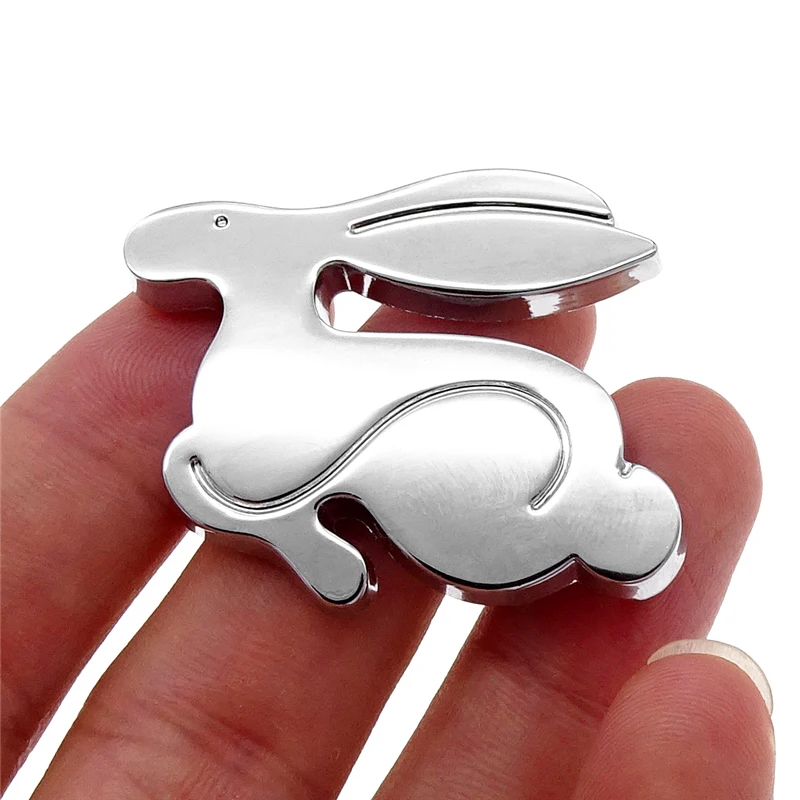 1pc Universal Cartoons Car Styling Decal for VW Jetta Golf BMW Audi Chevrolet 3D Metal Running Rabbit Emblem Rear Trunk Badge