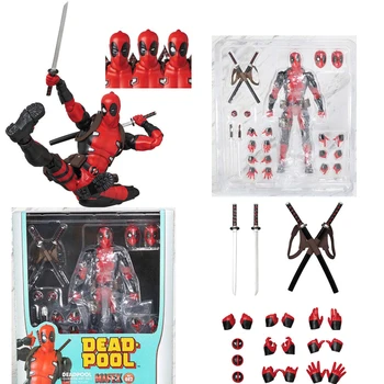 

3 Heads New Mafex 082 Deadpool Comic Version Action Figure Model Toy Gift for Christmas