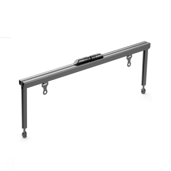 Free Shipping Wholesale China Bag Handle 8" X 3" Nickel Metal Purse Frame With Modern Style Clasp And Chain Loops