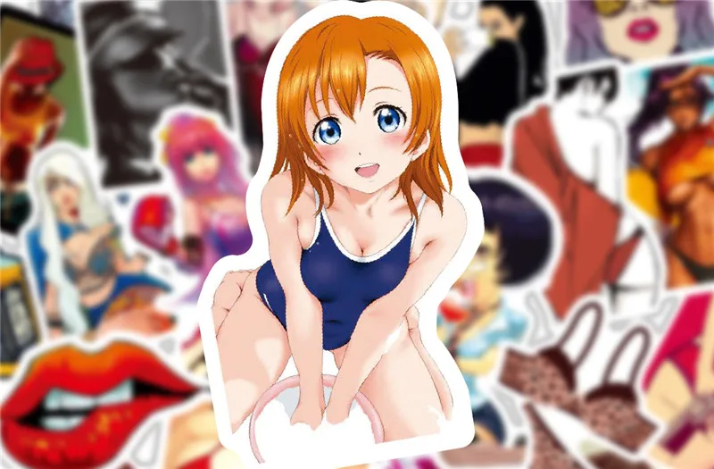 sexy anime girl adult stickers pack  (10)