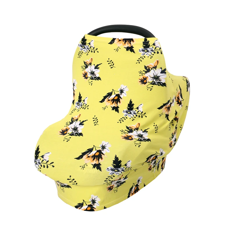 Yellow Flowers Многофункциональный эластичный чехол для детского автокресла, чехол для кормления грудью, чехол для детской коляски, детское автокресло - Цвет: Yellow Flowers