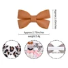 4 Pcs/set Cotton Linen Leopard Printed Bowknot Hair Clips For Cute Girls Barrettes Safty Hairpins Headwear Kids Hair Accessories ► Photo 2/6