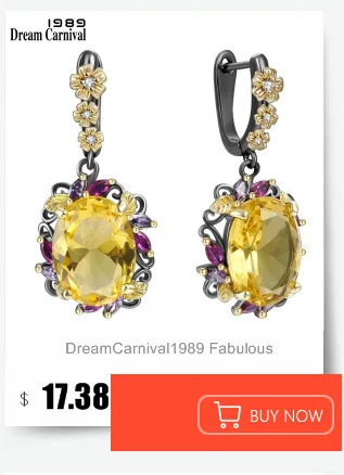 DreamCarnival1989 Women Dangle Earrings Big Clear White Zircon 18mm Shiny Fine Cut Dating Fashion Jewelry New Year Gift WE4108W