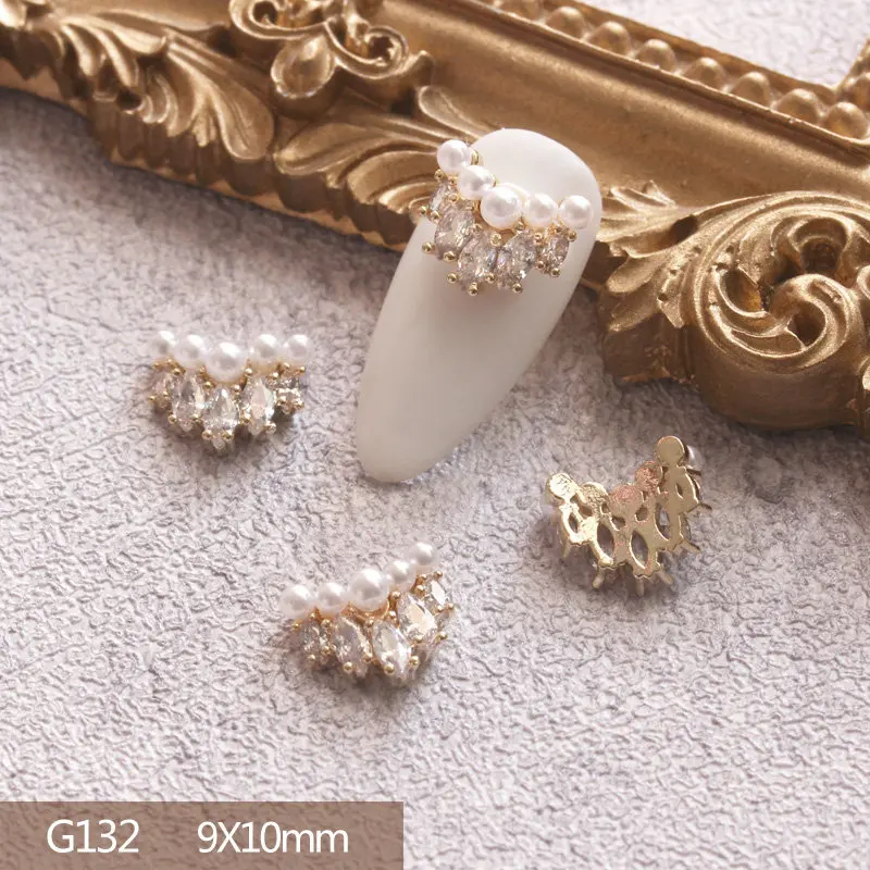 10 개/몫 3D 활 나비 사랑 합금 네일 아트 지 르 콘 진주 금속 매니큐어 손톱 Accesorios 용품 DIY 네일 장식 매력
