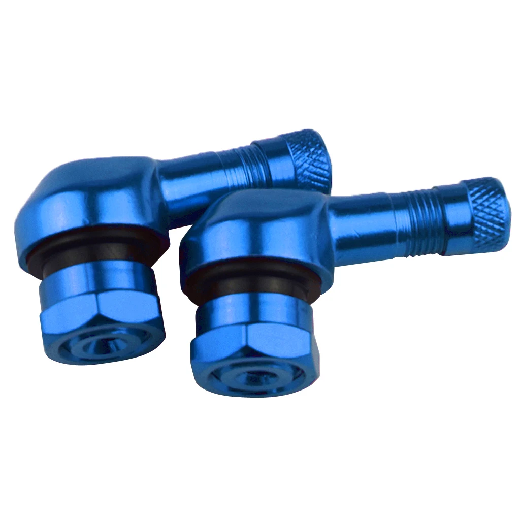 1 Pair Universal Motorcycle Wheel Tire Valves Stem Cap Air Tire Cover 90 Degree CNC Aluminum
