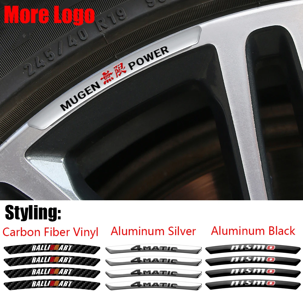 4 шт. наклейки на автомобильные диски для VW Volkswagen CC T-ROC Golf 5 6 7 T4 T5 Polo Beetle Sharan 7N Passat B5 B6