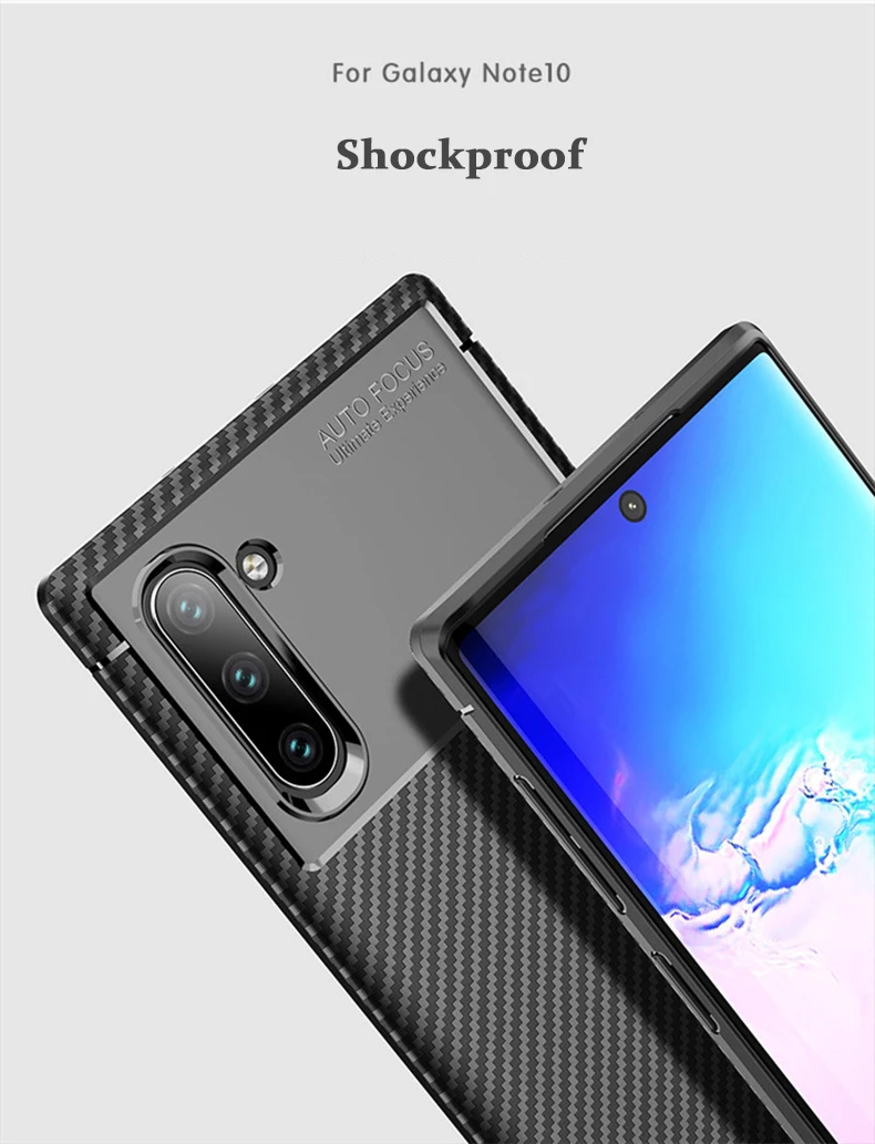 Ikrsses для samsung Galaxy Note 10 Plus чехол Роскошный Углеродный волокно ультра тонкий силикон мягкий ТПУ чехол для Galayx Note 10 чехол
