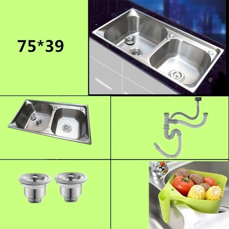Version H Manos Wasbak Umywalka Inox Acero Inoxidable Banheiro kitchen Cuba Pia Cozinha Lavabo Fregadero De Cocina мойка для овощей - Цвет: Version H