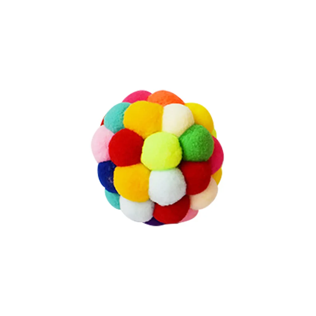Игрушка для домашних животных, кошка, красочные колокольчики ручной работы, надувной шар, плюшевая интерактивная игрушка, подарок для домашних животных, Модное Новое поступление# C