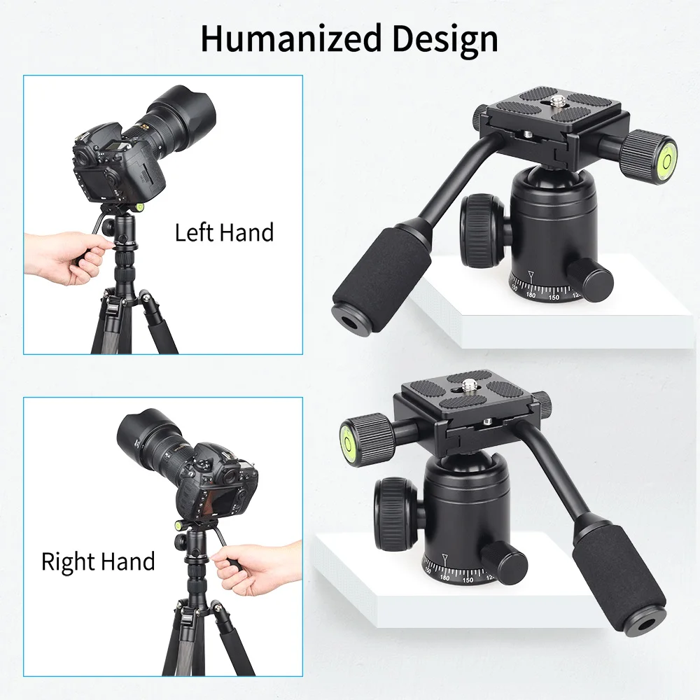 Tripod Ball Head INNOREL D30 portable tripod head comes with a panoramic ball head with a detachable handle. For digital SLR cameras Camera Panoramic Head