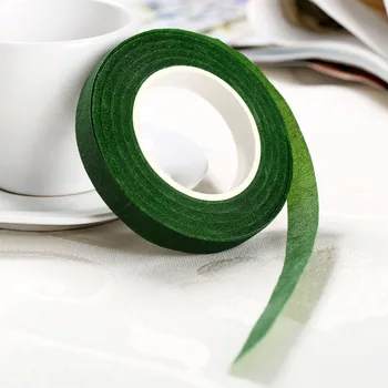 

dophee 12mm dia 30 yard Self-adhesive Tape Florist Stem Tape Wire Floral Work Resealable Elastic Tape Wrap Stem Garland Wreaths