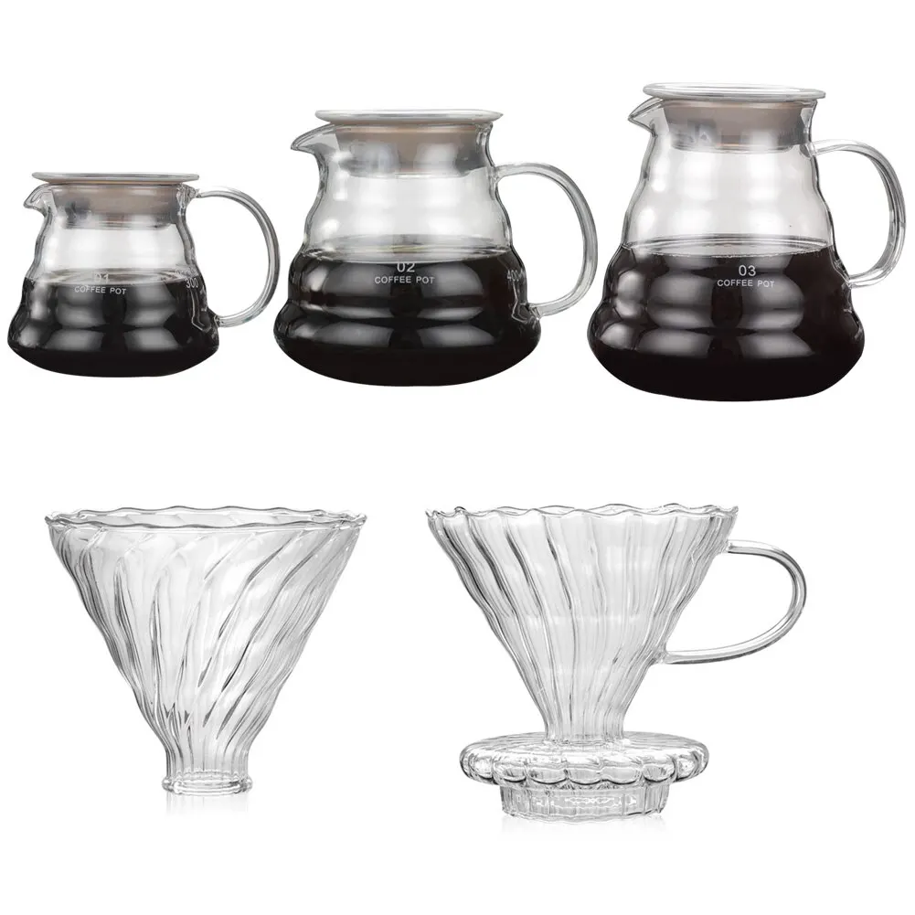 Pour Over Range Carafe капельная Кофеварка бариста Перколятор прозрачный 360 мл 600 800 | Дом и