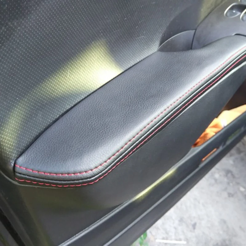 Для Honda Civic 8Th Gen 2006-2011 2 шт. двери автомобиля подлокотник Панель чехол из кожи на основе микроволокна с отделкой