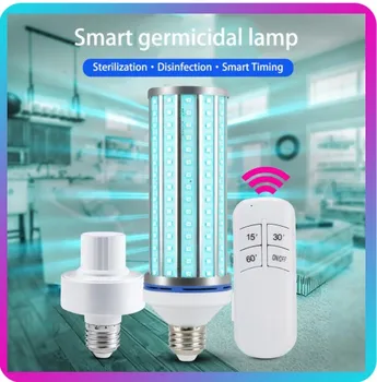 

110V/220V 60W Germicidal Light UV Germicidal Lamp Sanitizer E27 Led UVC Disinfection Light Bulb with Control