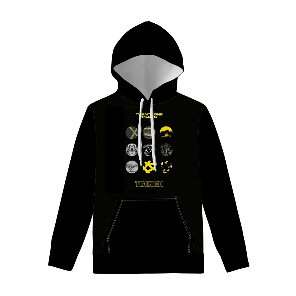 As Picture Рок группа Twenty One Pilots узор зима/осень теплая толстовка с капюшоном для мужчин и женщин хип-хоп пары одежда размера плюс - Цвет: As Picture