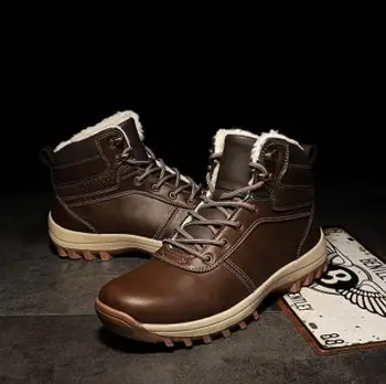 

High Quality Leather Men Boots Winter Waterproof Ankle Boots Riding Boots Outdoor Working