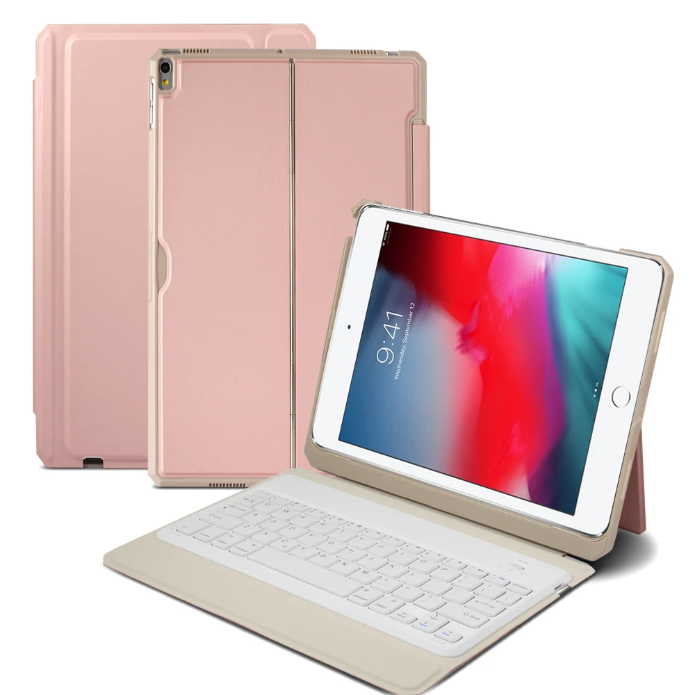 

For iPad Pro 10.5 Inch 2017 Tablet American Bluetooth Keyboard Detachable with leather Case Magnetic Adsorption Bracket Keyboard