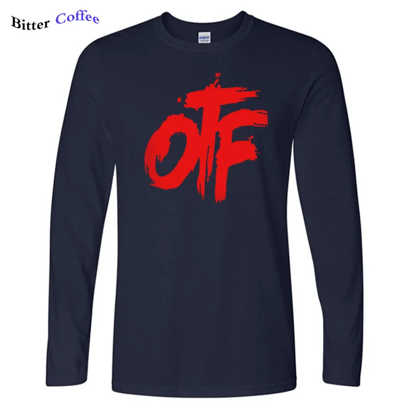 Новая Осенняя футболка Otf Lil Durk OTF, Мужская футболка с буквенным принтом, хлопковая футболка с длинным рукавом, повседневные мужские Забавные футболки размера плюс