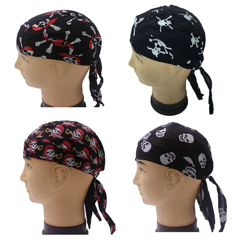 Riding Pirate Hat Head Polyester Head Riding Sports Colorful Headwear Accessories Riding Breathable Sweat Pirate Hat