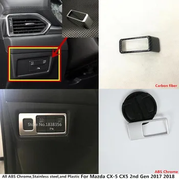 

For Mazda CX-5 CX5 2nd Gen 2017 2018 2019 2020 Car Stick ABS Chrome/Carbon Fiber Front Head Light Switch Trim Frame Lamp 1pcs