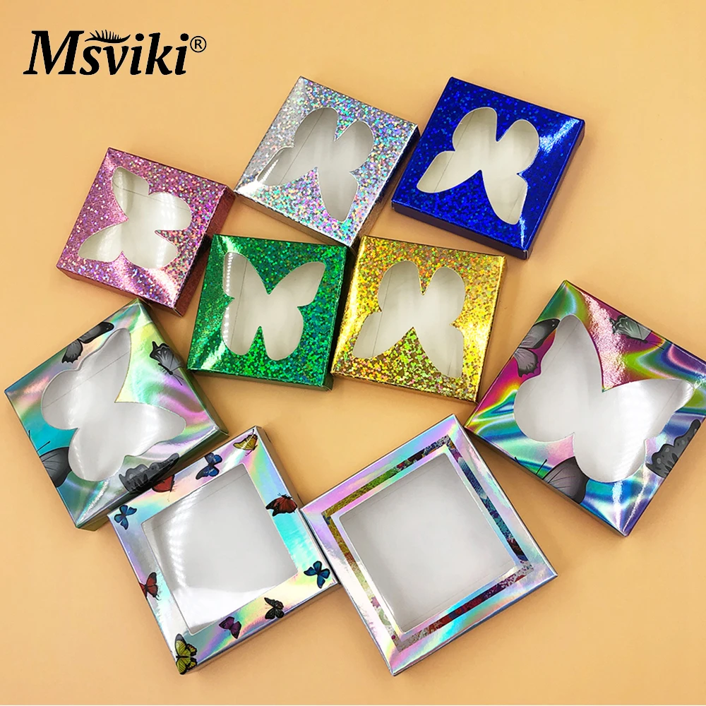 Wholesale 10/20/50/100Pcs Fluffy Fake Eyelashes 25MM Mink Lashes Packaging Boxes Magnetic Thick 5D Eyelash Case Bulk Makeup 3