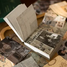 Mini livro antigo páginas planta material de colagem papel planejador vintage scrapbooking fundo decorativo diy artesanato papel