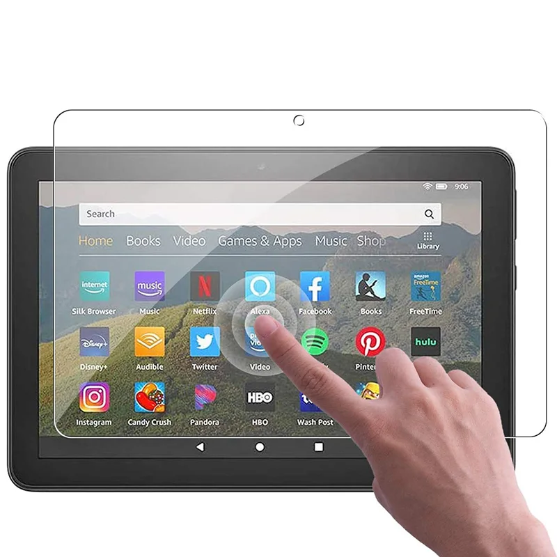 Protector de pantalla de vidrio templado para Amazon Fire HD 8 Plus 2020, 9H, 2020