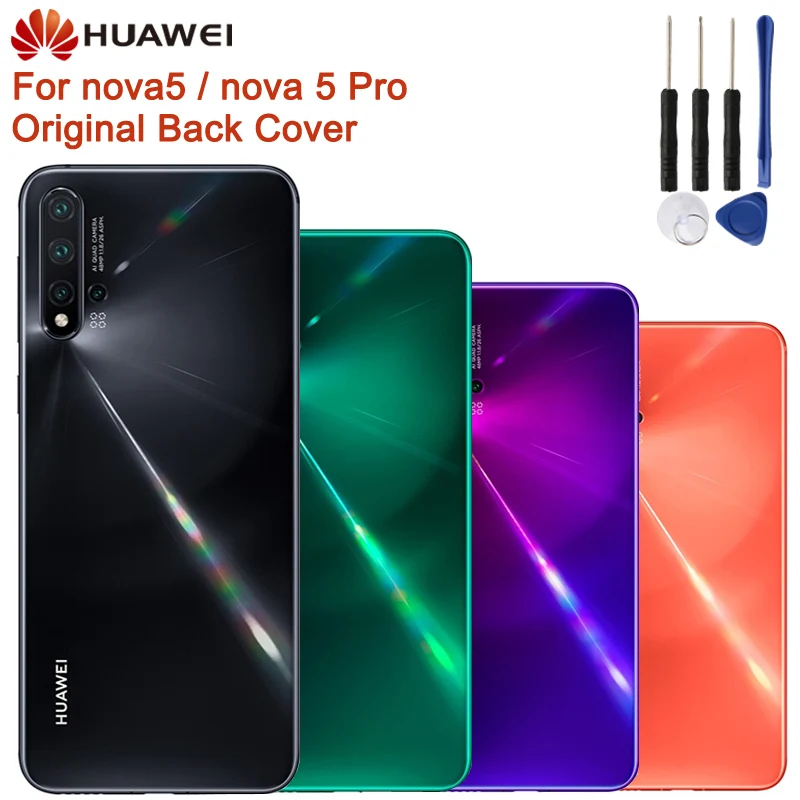 Чехол для huawei со стеклянной батареей, задняя крышка для huawei nova5 nova5 Pro, задняя крышка для телефона