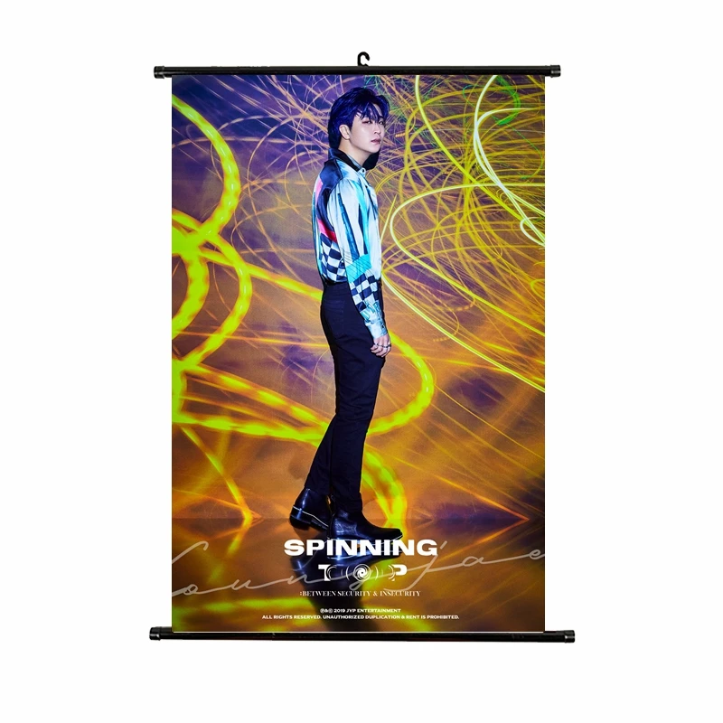 21*30cm Kpop GOT7 Hang poster WORLD TOUR Concert KEEP SPINNING Album kpop GOT7 Hang picture photo Fabric high quality