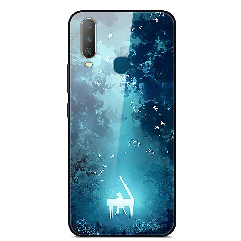 6,35 ''для Vivo Y17 Y15 Y 12 y 3 чехол для телефона из закаленного стекла Жесткий Чехол для VIVO Y 17 Y 15 Y 12 y 3 Чехол Мягкий ТПУ бампер - Цвет: as photo 13