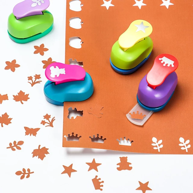 4PCS Mini 1-Hole Paper Hole Punch, Handheld Portable Puncher,10 Sheets at  One Time, Random Color