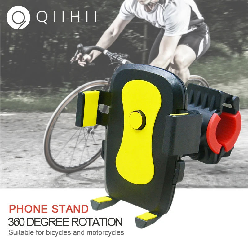 QIIHII 360 Вращающийся велосипедный держатель для телефона iphone держатель для телефона на велосипед для смартфон Huawei Мотоцикл держатель телефона для samsung
